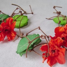 Earrings model Nasturtiums (Caillebotte)