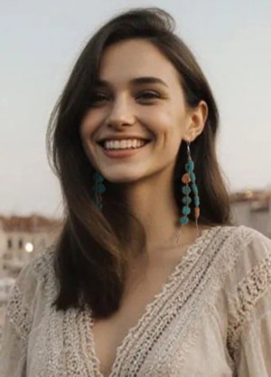 Earrings model Quetzalcoatl