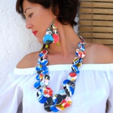 Necklace model Disque "Sonia Delaunay"