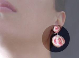 Pendientes modelo Porcelana china con flores