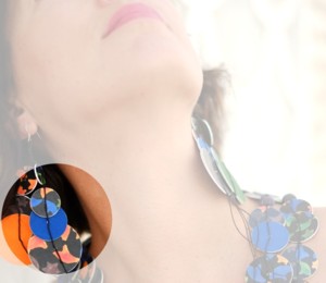 Pendientes modelo Universo Alhambra, Noche, para el collar corto